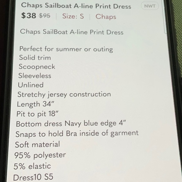 Chaps Sailboat A-line Print Dress - Picture 12 of 12